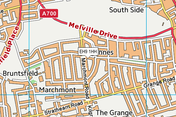 EH9 1HH map - OS VectorMap District (Ordnance Survey)