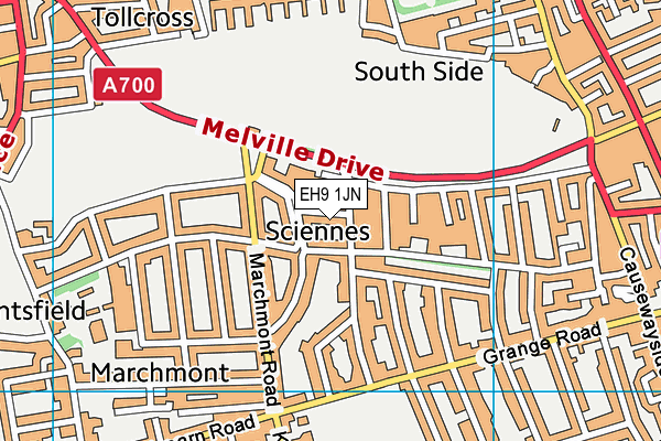 EH9 1JN map - OS VectorMap District (Ordnance Survey)