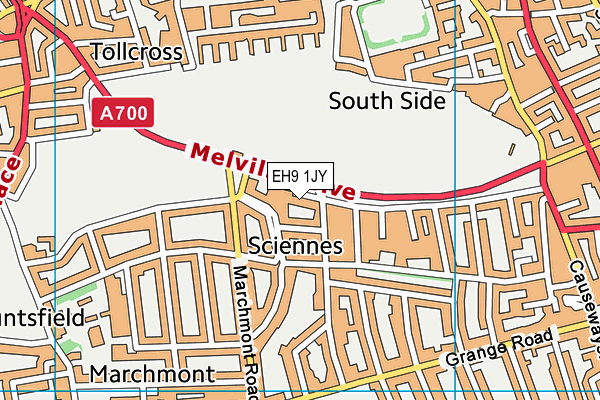 EH9 1JY map - OS VectorMap District (Ordnance Survey)