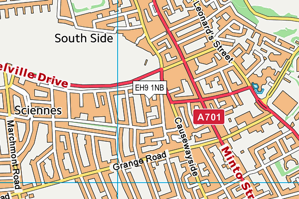 EH9 1NB map - OS VectorMap District (Ordnance Survey)