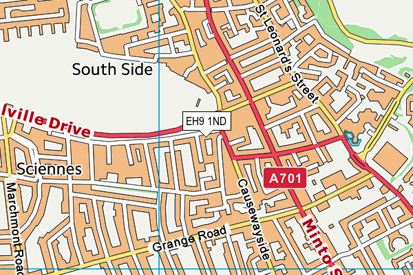 EH9 1ND map - OS VectorMap District (Ordnance Survey)