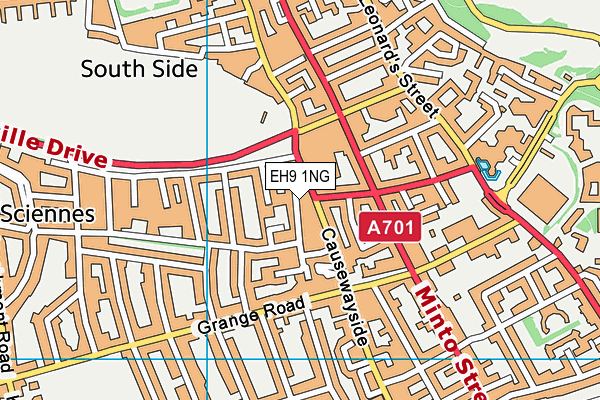 EH9 1NG map - OS VectorMap District (Ordnance Survey)