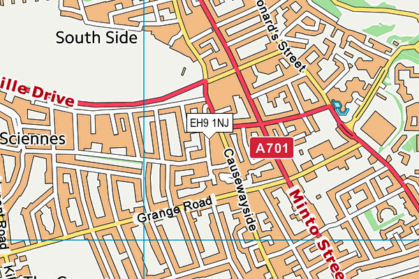 EH9 1NJ map - OS VectorMap District (Ordnance Survey)