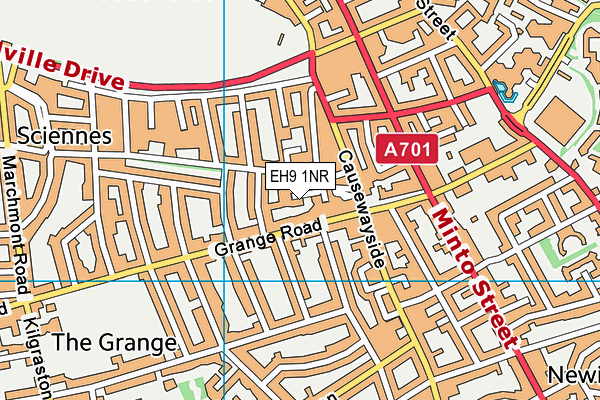 EH9 1NR map - OS VectorMap District (Ordnance Survey)