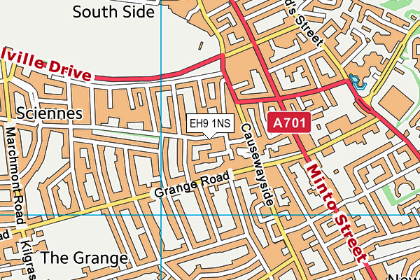 EH9 1NS map - OS VectorMap District (Ordnance Survey)