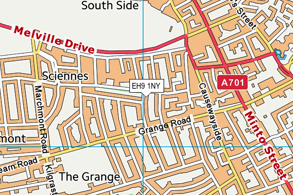 EH9 1NY map - OS VectorMap District (Ordnance Survey)