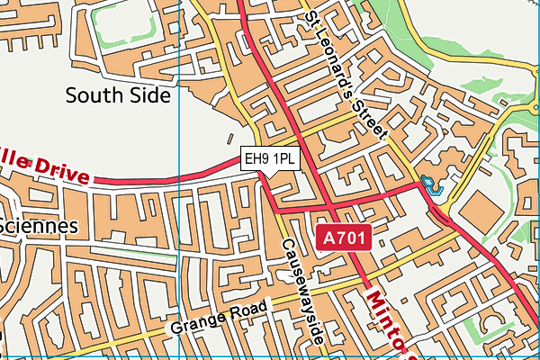 EH9 1PL map - OS VectorMap District (Ordnance Survey)