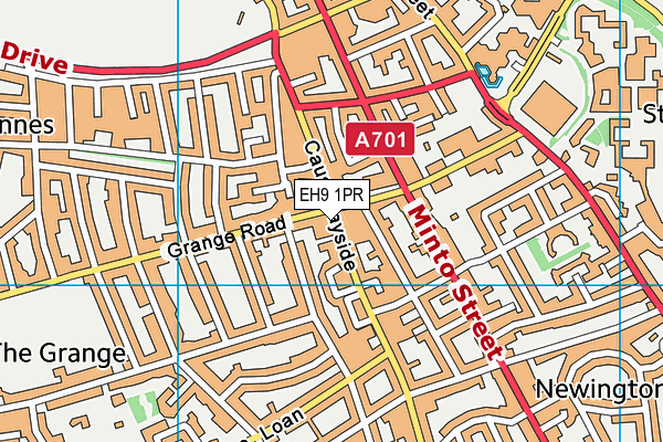 EH9 1PR map - OS VectorMap District (Ordnance Survey)