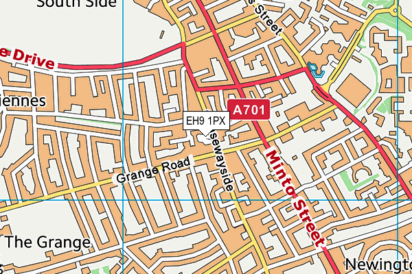 EH9 1PX map - OS VectorMap District (Ordnance Survey)