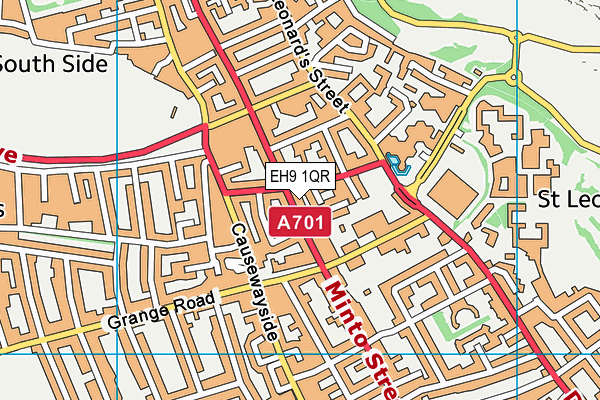 EH9 1QR map - OS VectorMap District (Ordnance Survey)