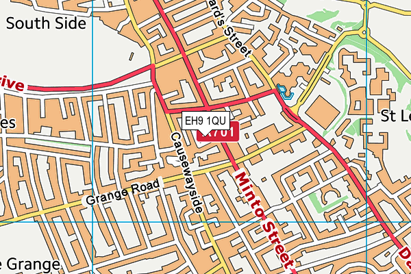 EH9 1QU map - OS VectorMap District (Ordnance Survey)