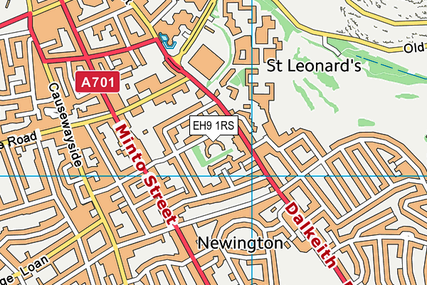 EH9 1RS map - OS VectorMap District (Ordnance Survey)