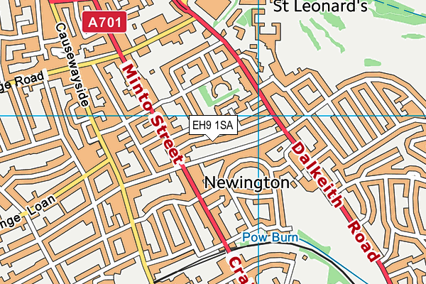 EH9 1SA map - OS VectorMap District (Ordnance Survey)