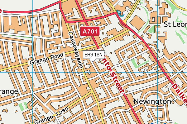 EH9 1SN map - OS VectorMap District (Ordnance Survey)