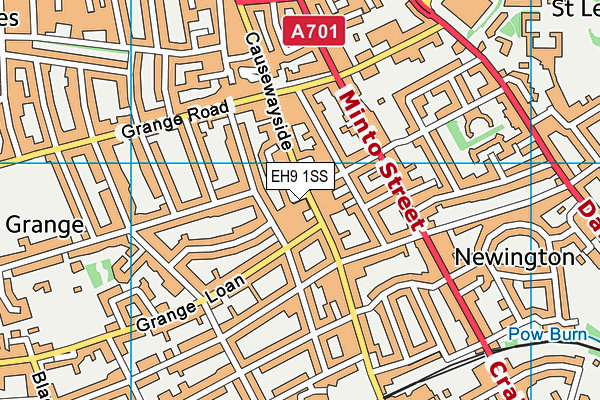 EH9 1SS map - OS VectorMap District (Ordnance Survey)