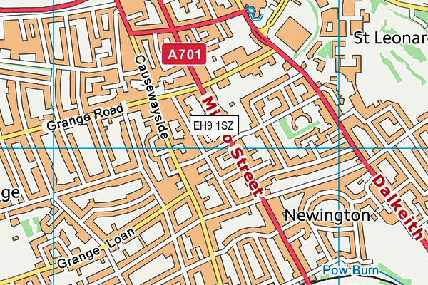 EH9 1SZ map - OS VectorMap District (Ordnance Survey)