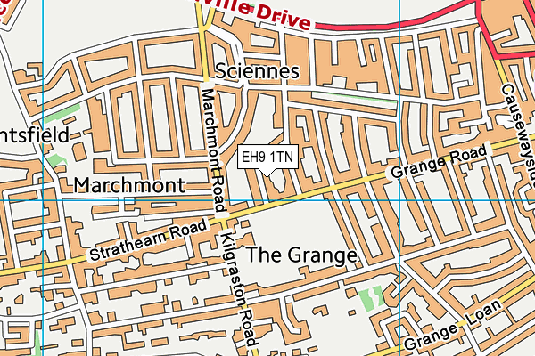 EH9 1TN map - OS VectorMap District (Ordnance Survey)