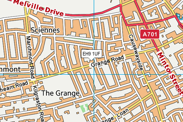 EH9 1UF map - OS VectorMap District (Ordnance Survey)