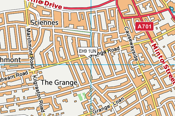 EH9 1UN map - OS VectorMap District (Ordnance Survey)
