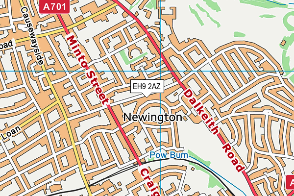 EH9 2AZ map - OS VectorMap District (Ordnance Survey)