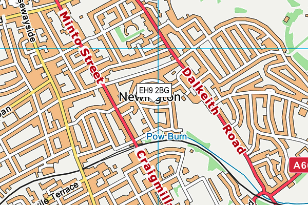 EH9 2BG map - OS VectorMap District (Ordnance Survey)