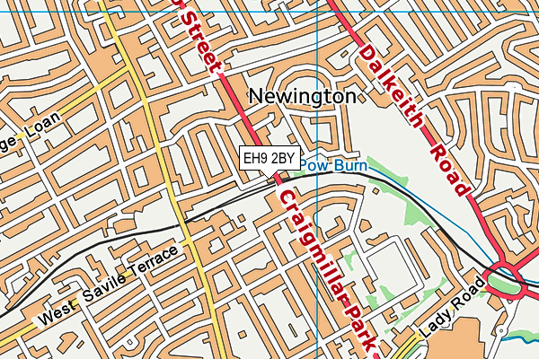 EH9 2BY map - OS VectorMap District (Ordnance Survey)