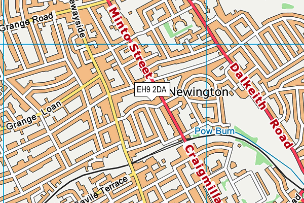 EH9 2DA map - OS VectorMap District (Ordnance Survey)