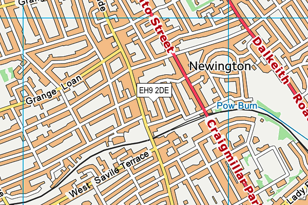 EH9 2DE map - OS VectorMap District (Ordnance Survey)