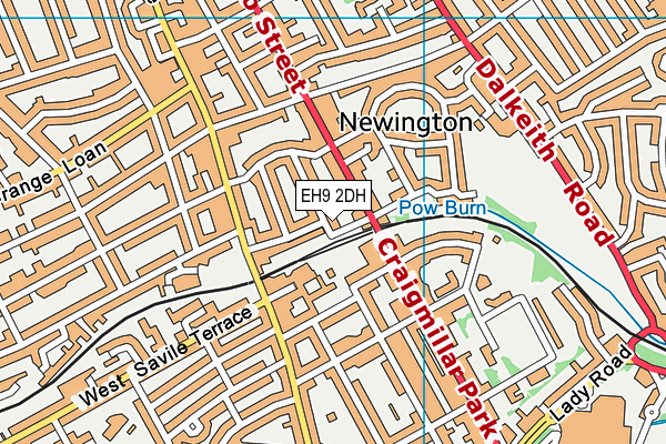 EH9 2DH map - OS VectorMap District (Ordnance Survey)