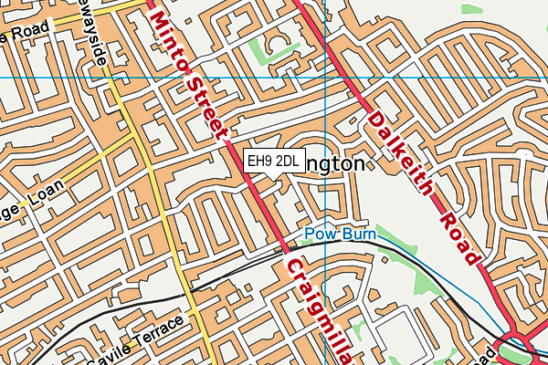 EH9 2DL map - OS VectorMap District (Ordnance Survey)