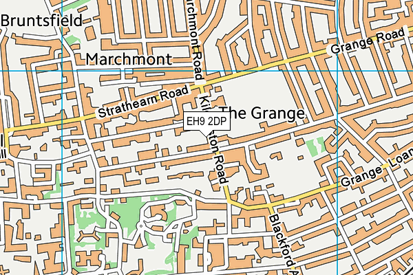 EH9 2DP map - OS VectorMap District (Ordnance Survey)