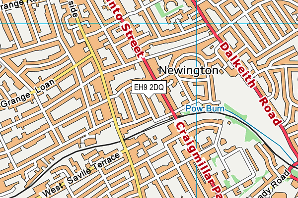 EH9 2DQ map - OS VectorMap District (Ordnance Survey)