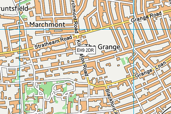 EH9 2DR map - OS VectorMap District (Ordnance Survey)