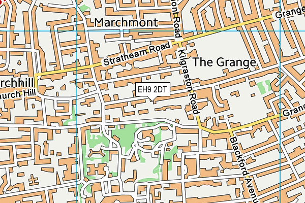 EH9 2DT map - OS VectorMap District (Ordnance Survey)