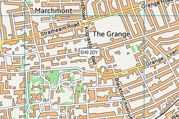 EH9 2DY map - OS VectorMap District (Ordnance Survey)