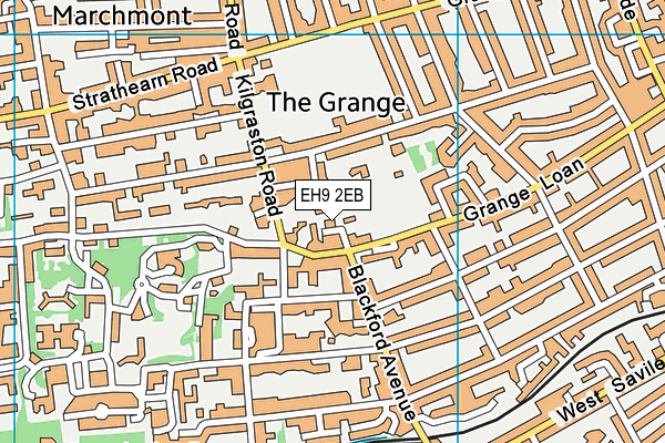 EH9 2EB map - OS VectorMap District (Ordnance Survey)