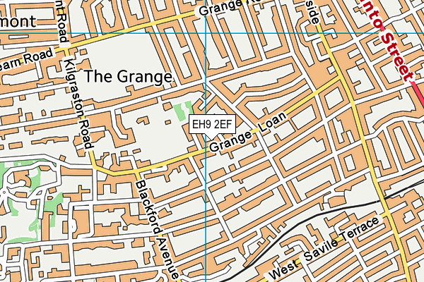 EH9 2EF map - OS VectorMap District (Ordnance Survey)