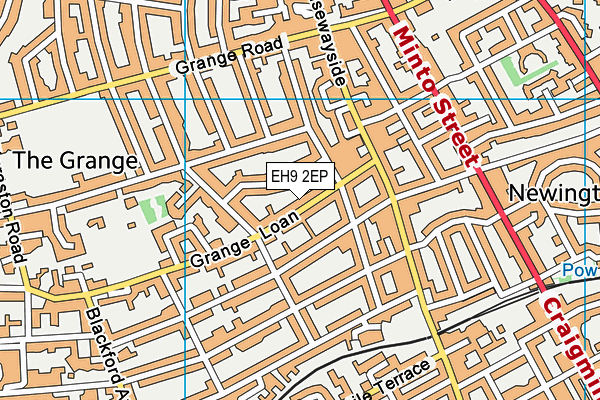 EH9 2EP map - OS VectorMap District (Ordnance Survey)