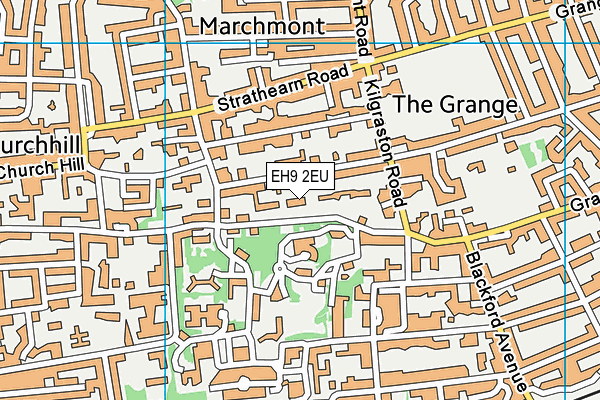 EH9 2EU map - OS VectorMap District (Ordnance Survey)