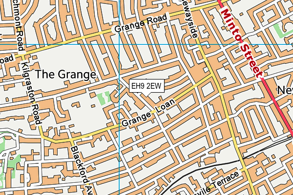 EH9 2EW map - OS VectorMap District (Ordnance Survey)