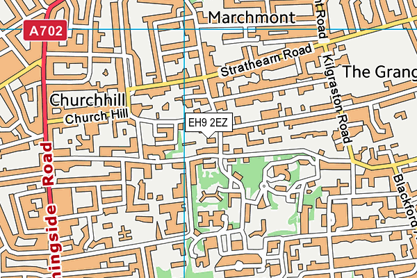 EH9 2EZ map - OS VectorMap District (Ordnance Survey)