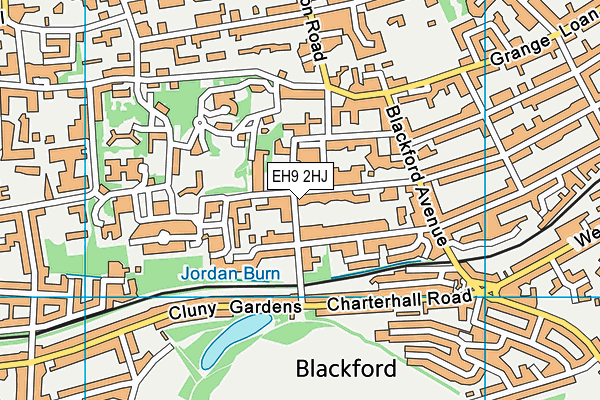 EH9 2HJ map - OS VectorMap District (Ordnance Survey)