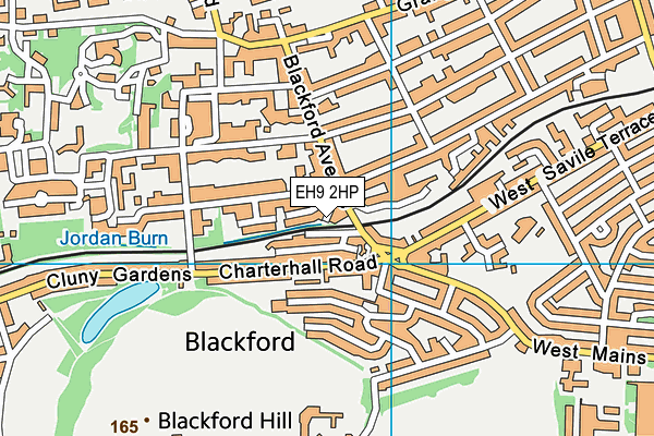 EH9 2HP map - OS VectorMap District (Ordnance Survey)