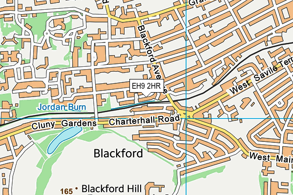 EH9 2HR map - OS VectorMap District (Ordnance Survey)