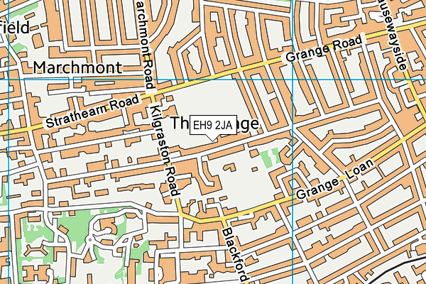 EH9 2JA map - OS VectorMap District (Ordnance Survey)