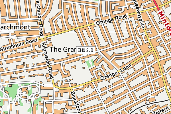 EH9 2JB map - OS VectorMap District (Ordnance Survey)