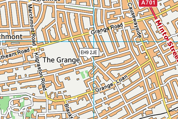 EH9 2JE map - OS VectorMap District (Ordnance Survey)