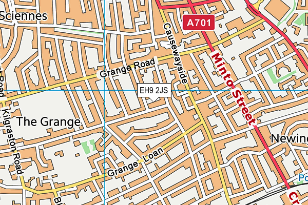 EH9 2JS map - OS VectorMap District (Ordnance Survey)