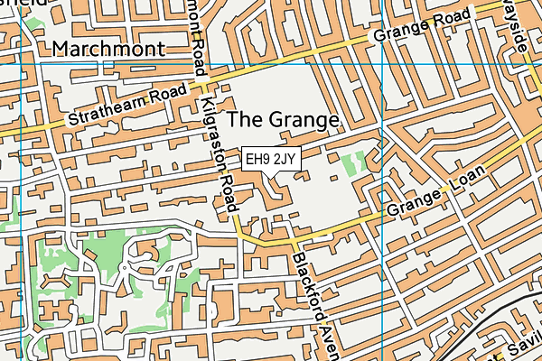 EH9 2JY map - OS VectorMap District (Ordnance Survey)