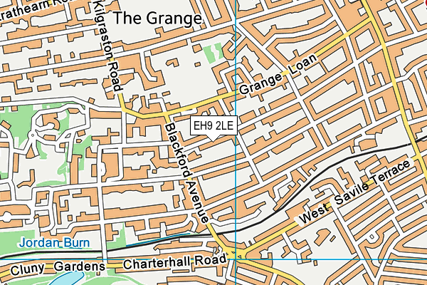 EH9 2LE map - OS VectorMap District (Ordnance Survey)